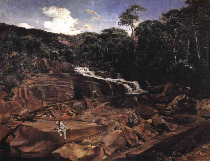 Johann Georg Grimm Waterfall in Teresopolis china oil painting image